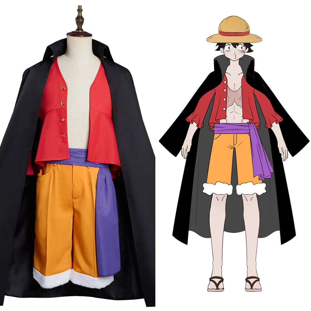 DAZCOS Design Luffy 5th Gear Cosplay Costume Outfit Halloween MonkeyD Luffy  3 Piece Full Set Shirt Pants Purple Sash and Cos Wig - AliExpress