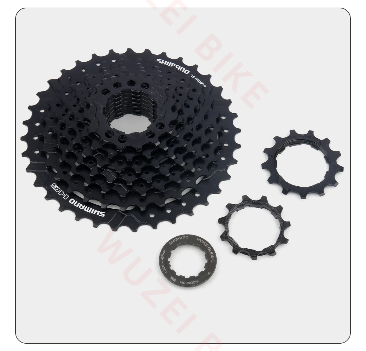 Shimano K7 9Speed Freewheel and Chain Groupset H200 Sunshine 23/25/28/30/32/36/40/42/46/50T Cassette HG53/KMC X9 Chain 9V Kit