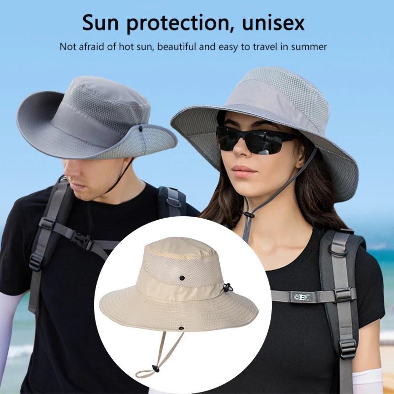 

Summer Sun Hats UV Protection Outdoor Hunting Fishing Cap Men Women Hiking Camping Visor Bucket Hat Mountaineering Sunshade Caps