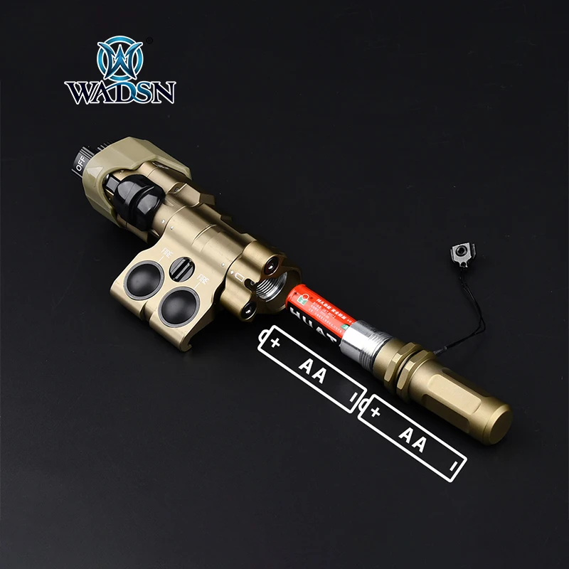 WADSN Metal MAWL C1 Laser AA Battery Compartment Tactical Flashlight Green Red Dot Blue Powerful Laser Pointer IR Accessories