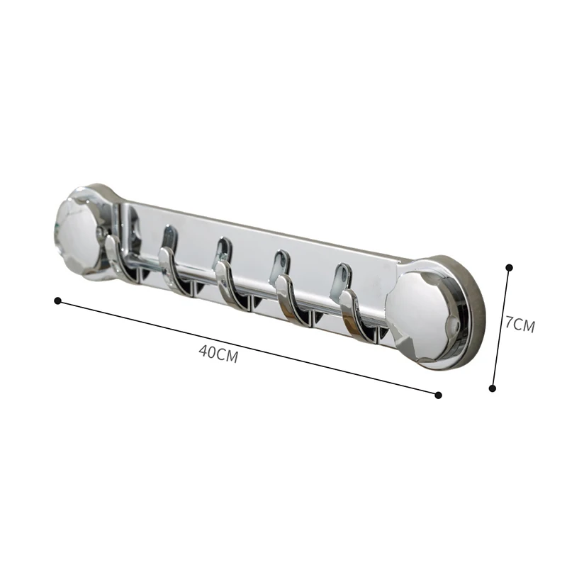 Strong suction cup hook Multifunctional towel hanging rod without punching in the bathroom Row storage hook