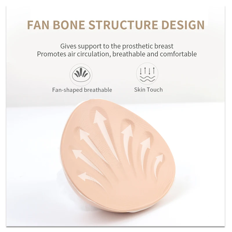 LERVANLA QTA Mastectomy False Breast Silicone Form Prosthesis Lightweight Prosthesis Suitable for Breast Cancer Female