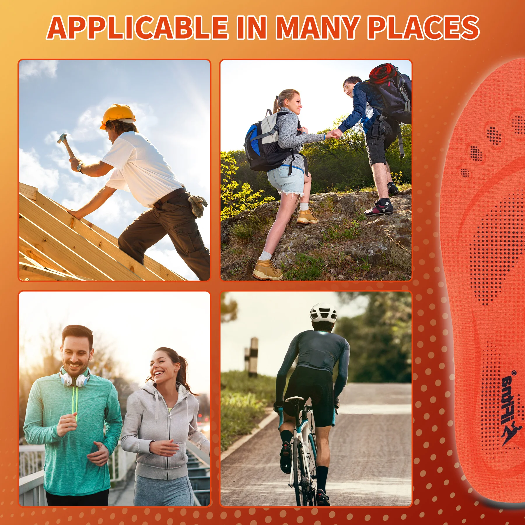 Plantar Fasciitis Foot Pain Relief Orthopedic Sport Insole High Arch Support Men Women Flat Feet Orthotic Insert Shoe Sole