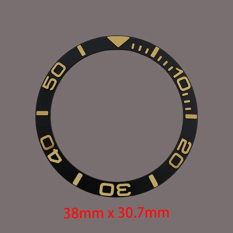 38 mm x 30,7 gebogener Aluminium-Lünetteneinsatzring, passend für SKX007 SKX009 SUB Uhrengehäuse NH35 NH36 Uhrwerk, Lünettenring, Refit-Teile – Detail 5