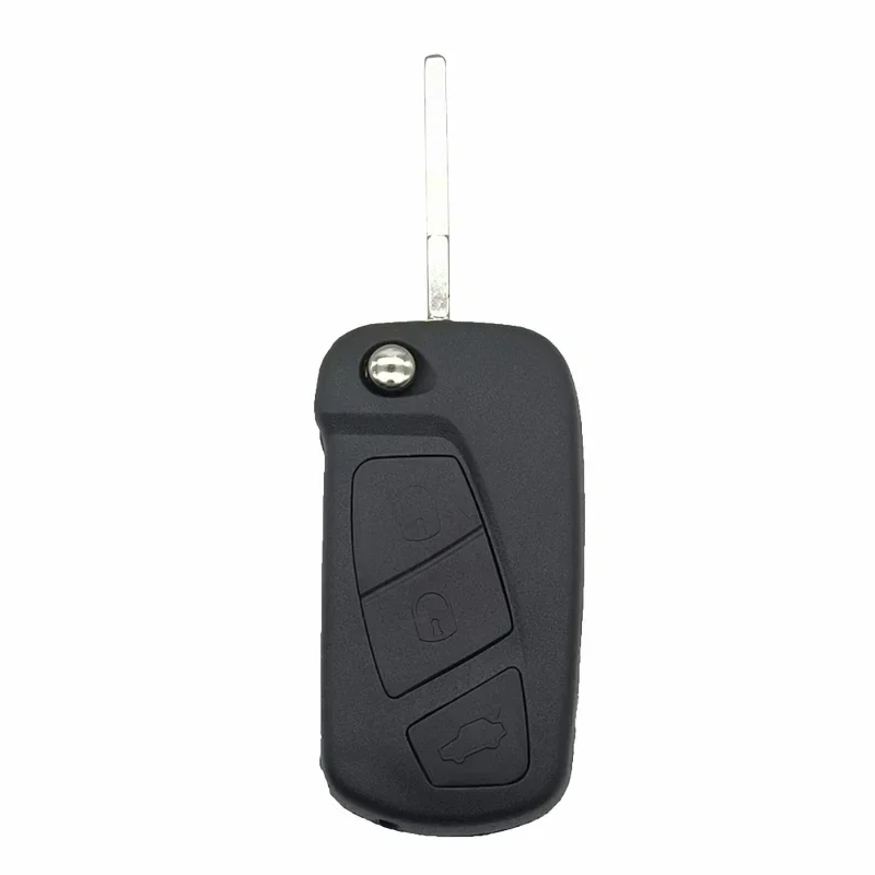 Cocolockey Folding Key Case Shell Fob – 3-Button Remote Flip Car Key Cover Replacement