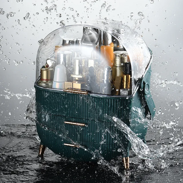 Cosmetic Storage Box Bathroom Big Capacity Waterproof Dustproof Jewelry Makeup Organizer Home Skin Care Make Up Storage Drawer