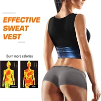 Gilet de sudation pour sauna pour femme, chemise de sauna Shapewear bleue 2
