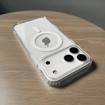 Transparent Original Magnetic Phone Case for iPhone 17 16 15 14 Plus 13 12 mini 11 Pro XS Max XR for Magsafe Acrylic Clear Cover 1