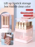 Transparent Large Capacity MultiCompartment Visual Lift Transparent Lipstick Organizer Dustproof Lipstick Desktop Storage Box 1