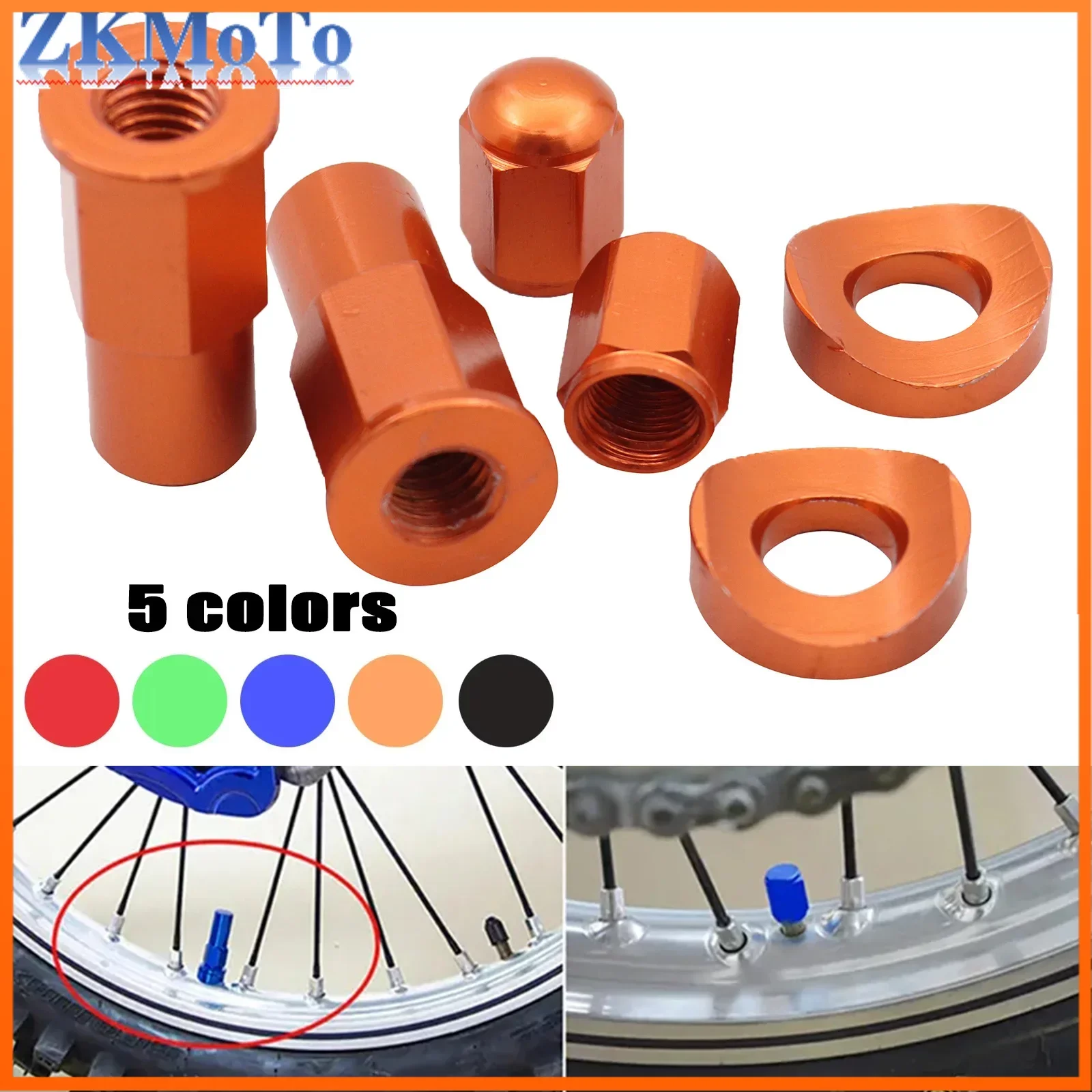 Motocross Cnc Tappo Valvola Dirt Bike Rim Lock Nuts Bulloni Distanziale Per Ktm Honda Yamaha Yz250F Yz450F Wr250R Wr450R Wr250F Wr450F Part