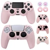 Coque de protection rose en Silicone souple pour manette de jeu