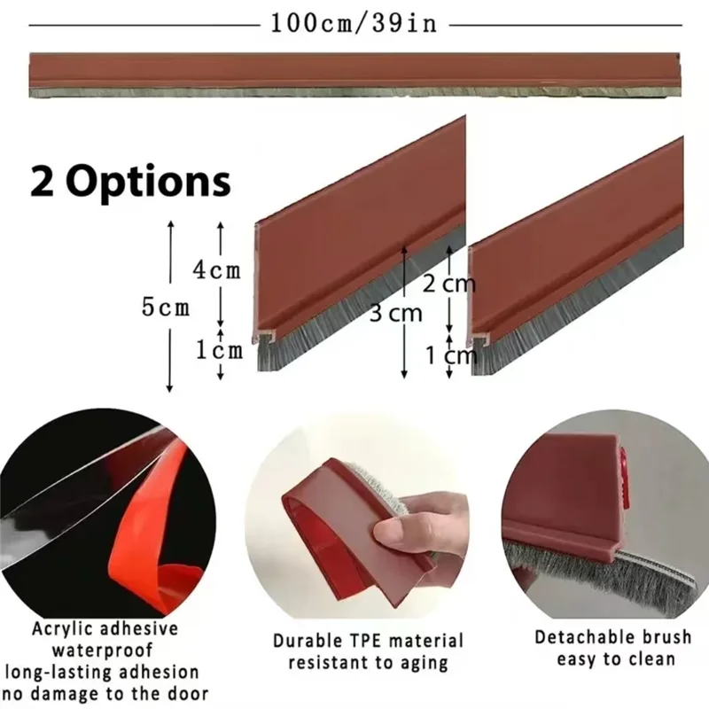 100CM Self-Adhesive Insectproof and Soundproof Door Seal Strip
