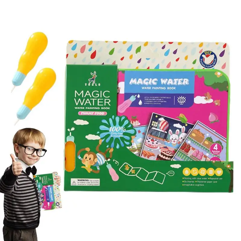 MagicDrawingBooksForKidsErasableDoodleBookWithPaintbrushes