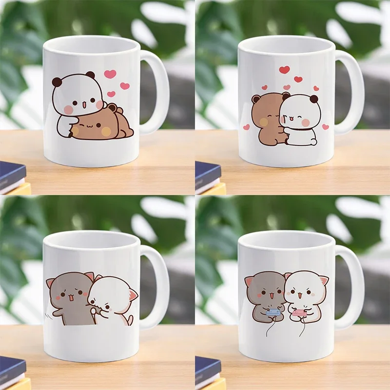 Panda Bear Bubu Dudu Coffee Milk Cup Cups and Mugs Free Shipping Thermo Coffee Cup to Carry Mug Ceramic and Pottery Drinkware 1