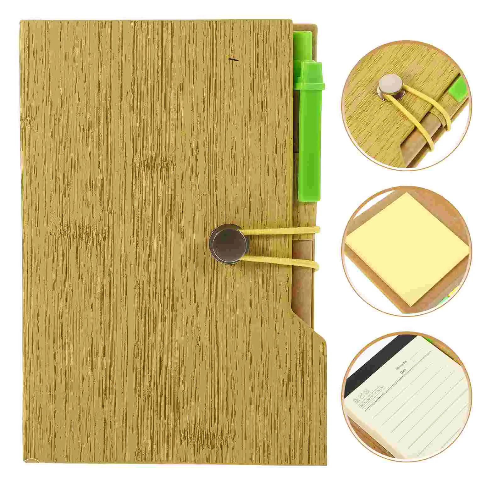 Planner Pocket Journal Notebook Students Notepad for Office Decore Monthly Smooth Writing Wood Grain Practical Planning Colored