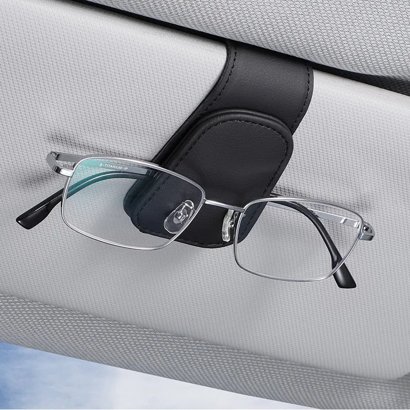 

50Pcs Sunglasses Holders for Car Sun Visor Magnetic Leather Glasses Eyeglass Hanger Clip for Car Ticket Card Clip