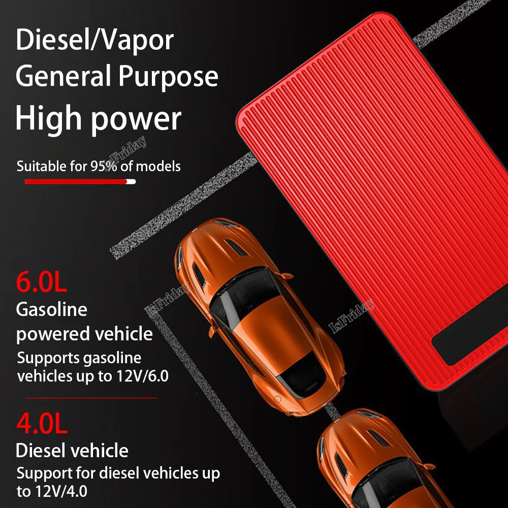 22000mAh Battery Car Jump Starter Portable Power Bank Multifunctional Emergency Lights LED Screen Display