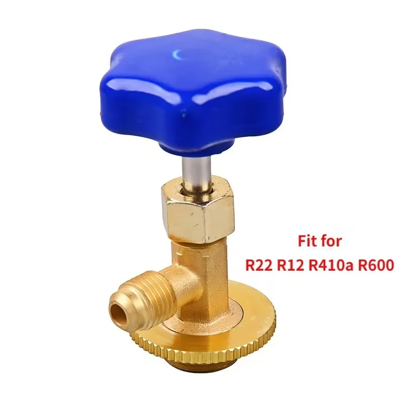 1PC Dispensing valve bottle opener 1/4 SAE connector Mayitr refrigerant bottle can tap for R12 R22 R6000a R134a R410a gas refrigerant bottle opener