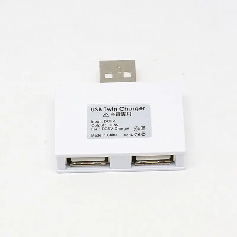 Dual-Port USB 2.0 Charger & Splitter Adapter
