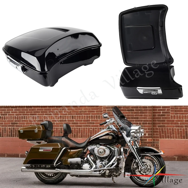 

For Harley Touring Special CVO Electra Street Glide FLHX FLHR FLHXS 14-23 Motorcycle Trunk Luggage Tail Box Tour Pak Pack Angled