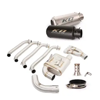 51MM For Honda CB650F CB65OR CBR650 CBR65OF 2014-2023 Slip On Motorcycle Exhaust System Escape Front Link Pipe Stainless Steel