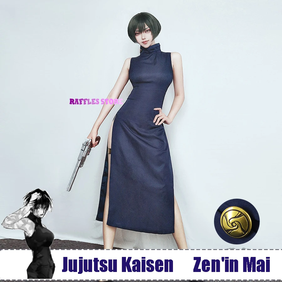

Jujutsu Kaisen Mai Zenin Cosplay Costume Sleeveless Dress Outfit Women Zen in Mai Adult Halloween Carnival Party RolePlay Suit