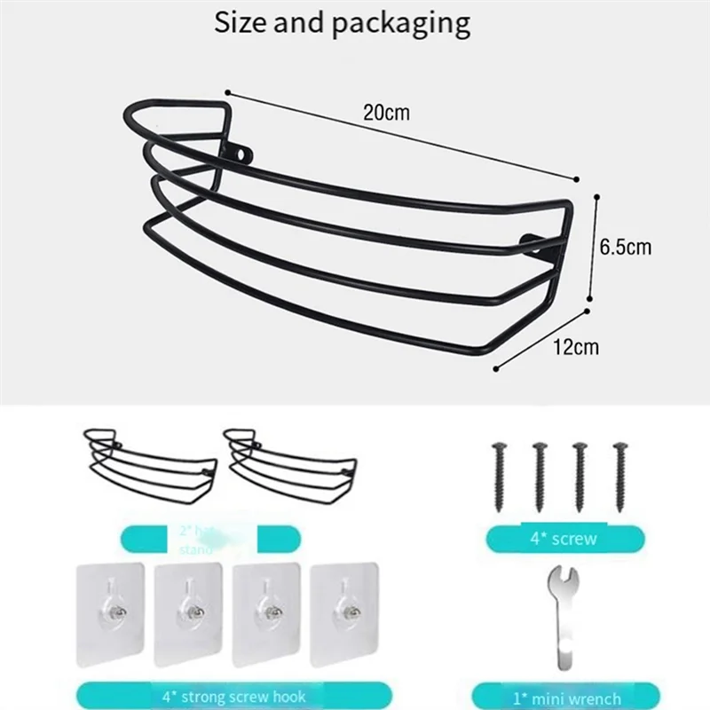 2Pcs Wall Hat Rack Baseball Hat Rack For Wall, Door And Closet, Metal Hat Organizers For Baseball Caps, Ball Cap Holder 6