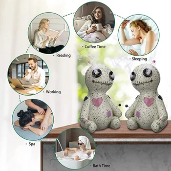Voodoo Doll Cone Incense Burner Voodoo Doll Magic Handmade Incense Burner Decoration Mini Cartoon Voodoo Doll Incense Burner