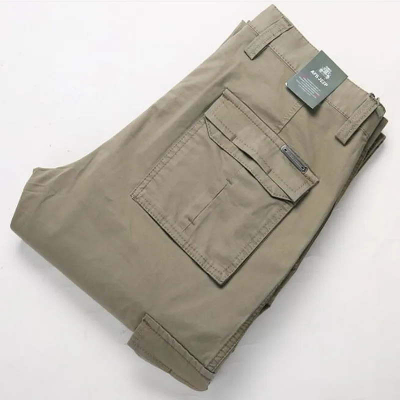 

New Multi Pocket Men Cargo Pants Loose Straight Casual pants Men Trousers Size: 30-44