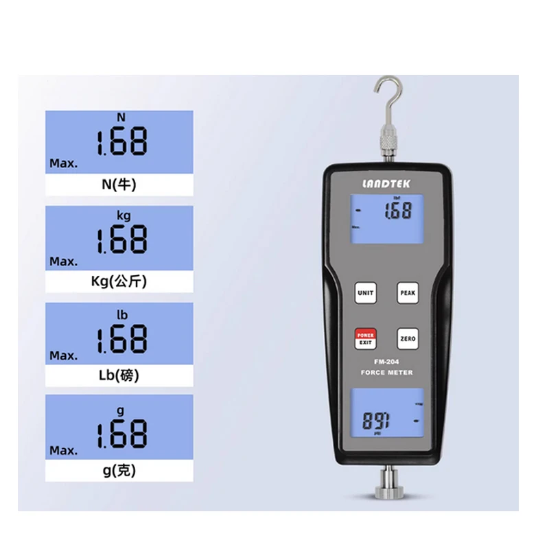 Lantek FM-204 푸시 풀 포스 게이지 전자제품용 동력계 측정 장비 건축 하..