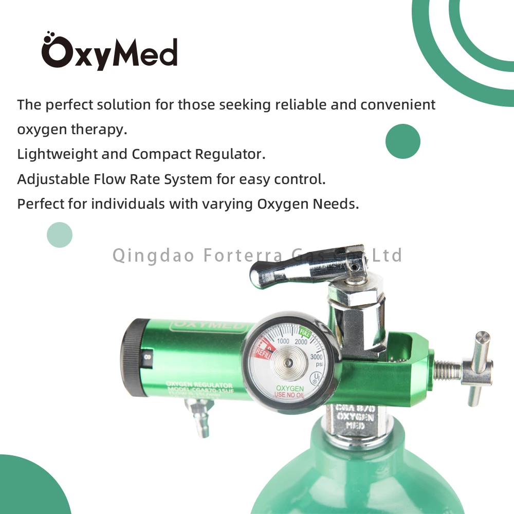 CGA870 Barb Medical Oxygen Regulator Pressure Regulator For Oxygen Cylinder 0-15L gas pressure regulator