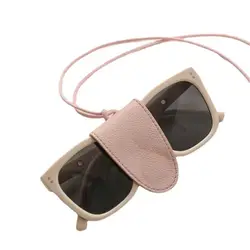 Anti-lost Pu Leather Magnetic Hat Clip Hat Holder Neck Hanging Lanyard Glasses Clip Organizer Gadget Eyeglass Clip Beach