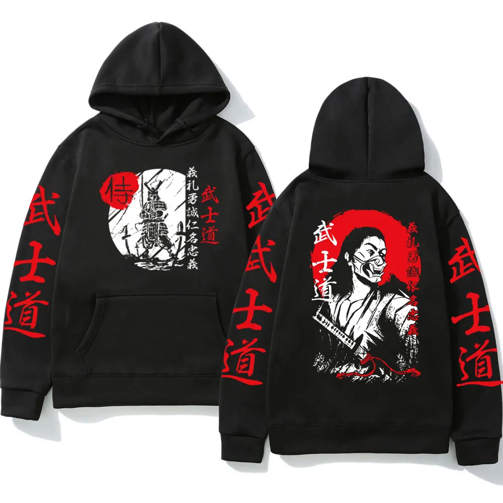 

Толстовка с капюшоном с принтом в виде духа самурайского аниме, японская Толстовка в стиле Bushido с изображением счетчика, манги, графики, свитшот для мужчин и женщин, большие размеры