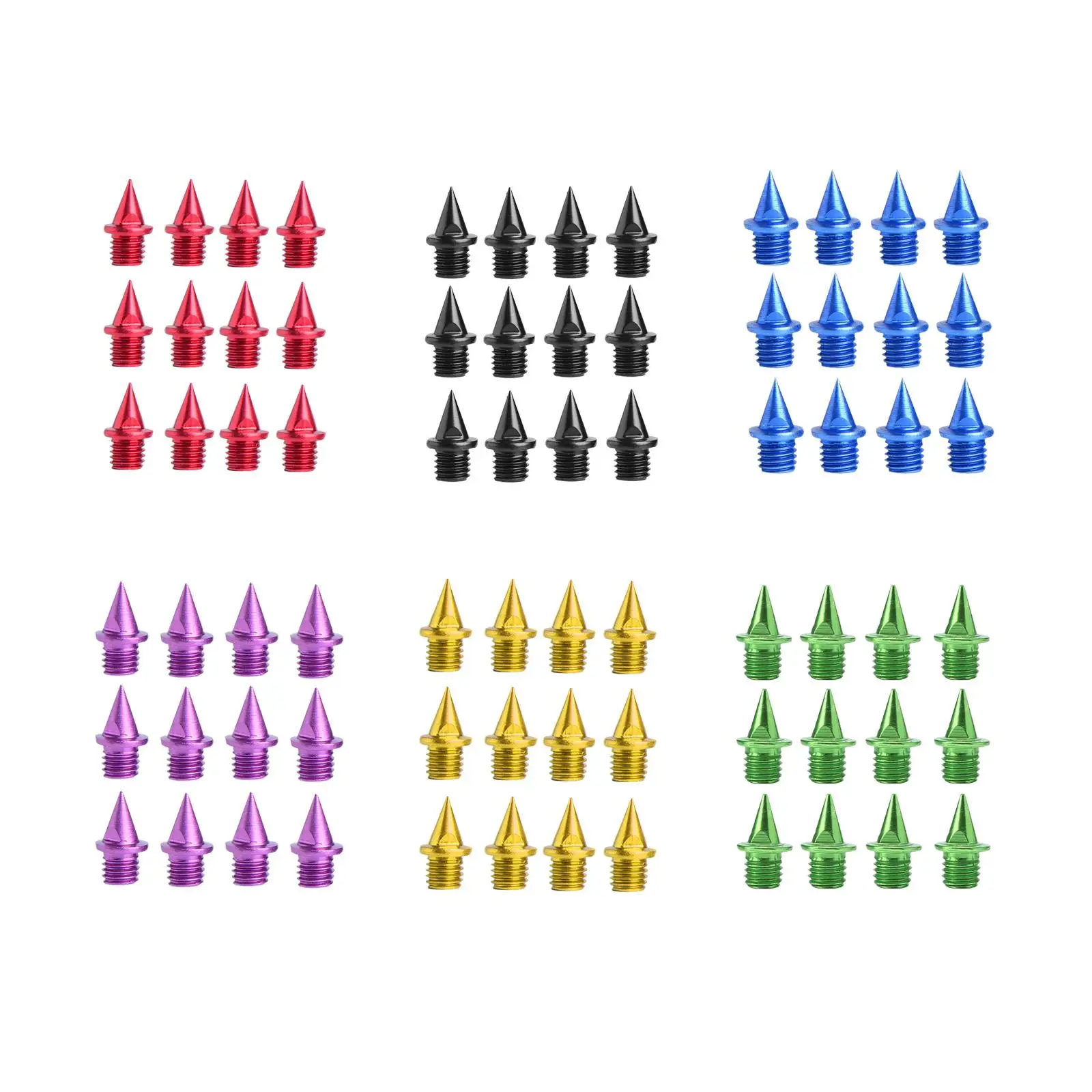 Running Spikes 12Pcs Track and Field Carbon Aluminum Alloy Track Shoe Spikes for Cross Country Exams Sprint Sports Short Running