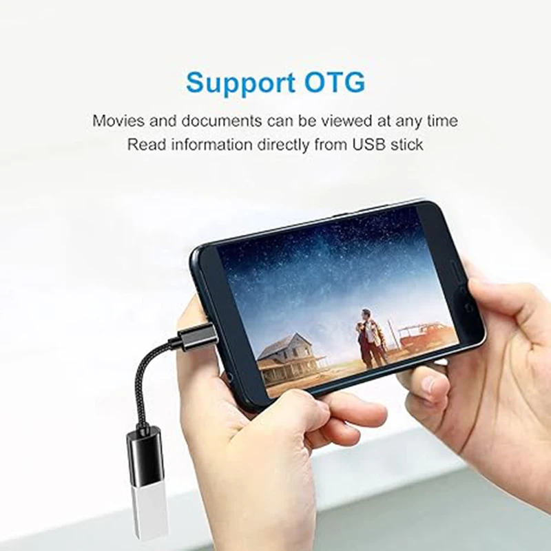 빨간색/검은색 USB-C to USB OTG 어댑터 - Type-C(남성) to USB(여성), 맥북 프로/에어, 아이폰 16/15 시리즈용