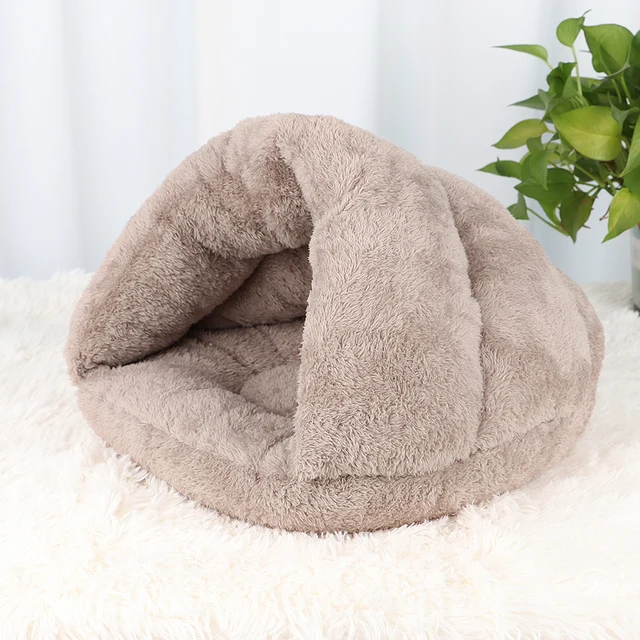 Soft Cat Bed Winter Warm Plush Pet Puupy Kitten Nest Kennel Deep Sleep Cats Cave House For Cats Small Dogs Products 4