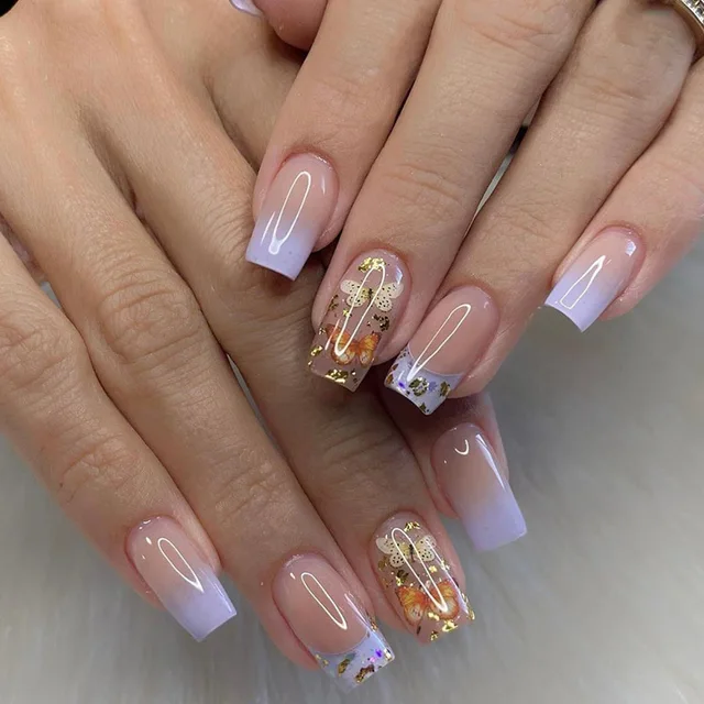 Hot-Blue-Green-Butterfly-Nail-Art-Square-False-Nails-Love-Design-Fake-Nails-Fake-Fingernails-Full jpg