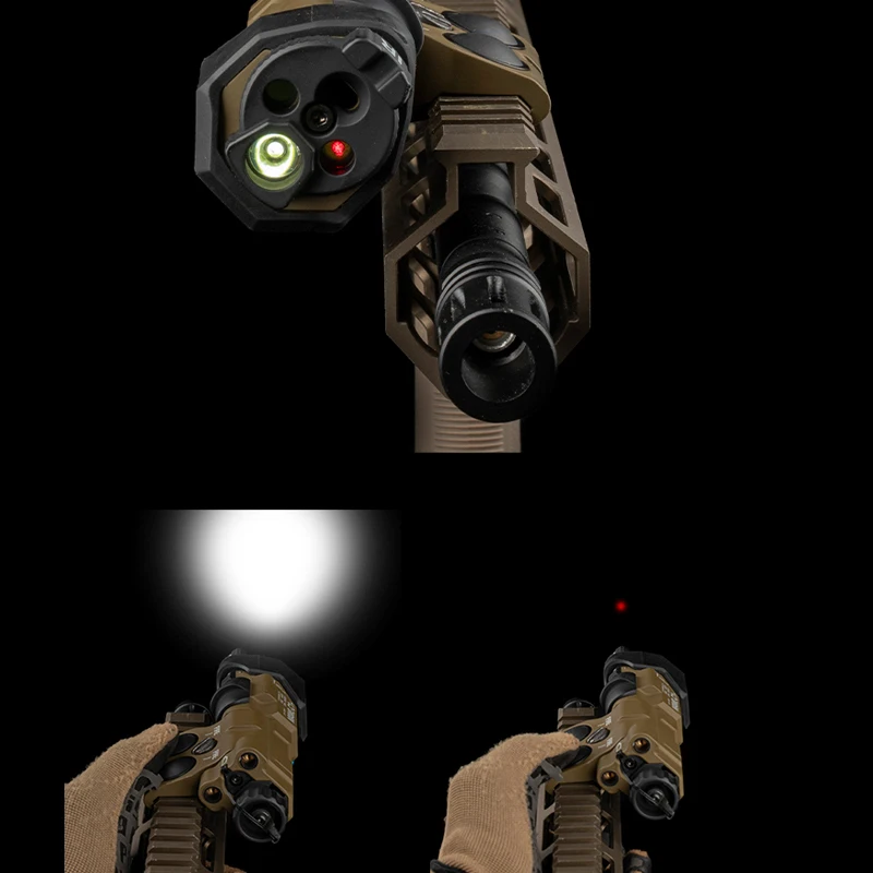 Tactical Laser Flashlight Combo Rail Mount Left Right Side-to-side Interchange Airsoft Weapon Light Red laser Flashlight laser sight,tactical flashlight