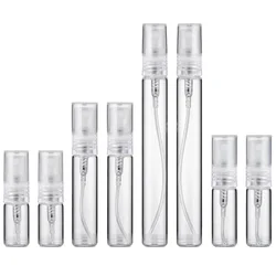 Set of 8 Refillable Mini Portable Perfume Spray Bottles - Transparent Glass - 10ML - 8PCS