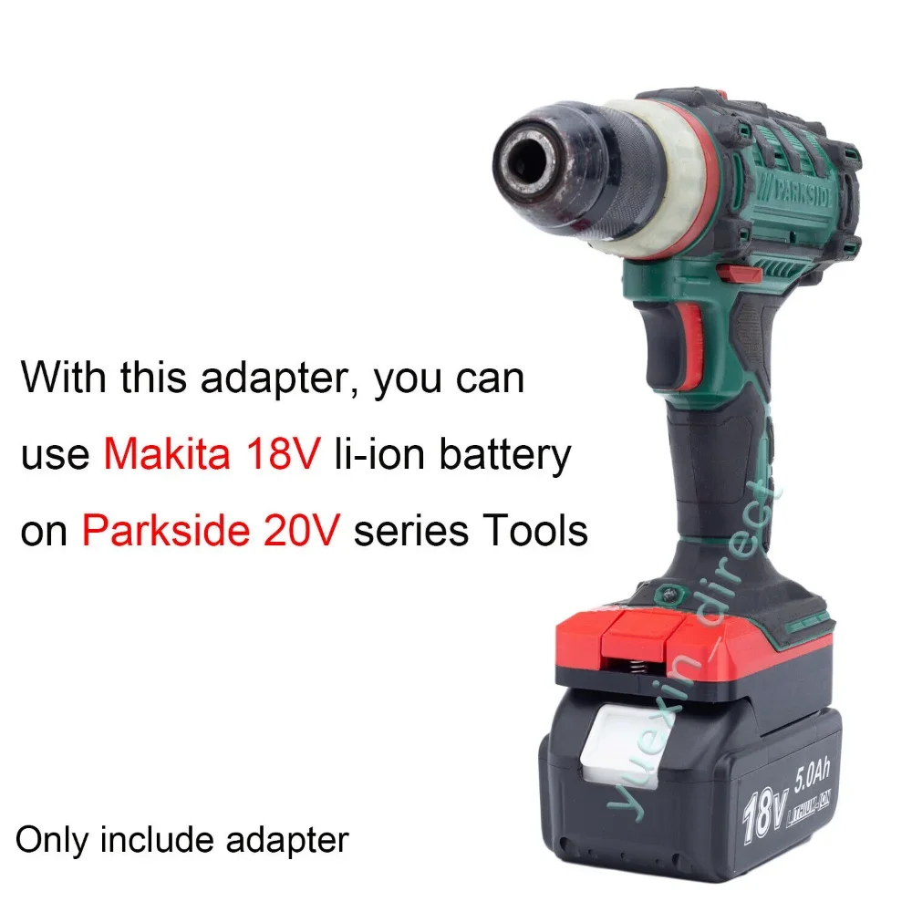 For Makita 18V Lithium Battery Adapter Converter To for Lidl Parkside X20V Power Drill Tools (Not include tools and battery)