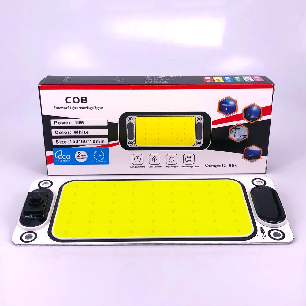 100 Pz 54/108Smd Cob Readling Light Car Interior Light Dome Light Led Panel Light Bulb Lampada Autoadesiva Impermeabile Per Camion