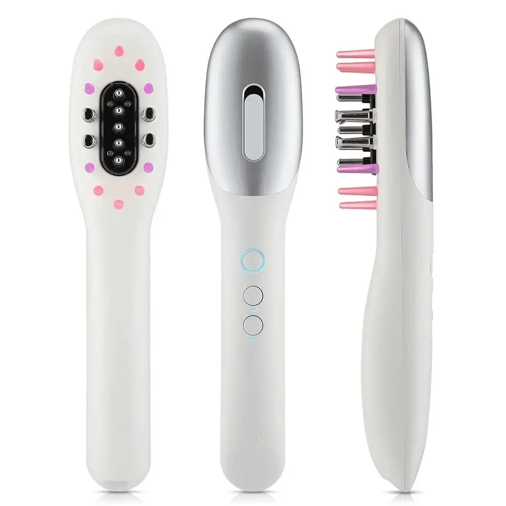 

2024 New Negative ion phototherapy micro-electric vibration liquid-conducting massage comb anti-hair loss comb