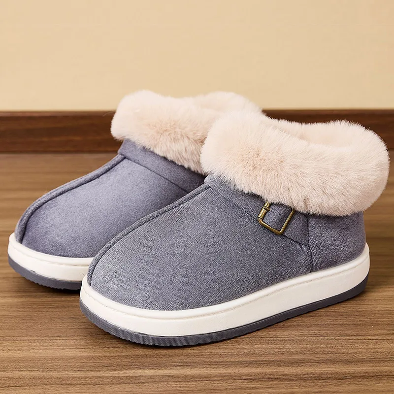 Boots Woman Snow Flat Shoes Slip On Shoes Women Platform Ankle Boots Plus Size 2025 Fashion Winter Ladies Boots Botas Mujer