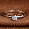 2025 Minimalist Small Cubic Zircon Rings for Women Eternity Engagement Wedding Band Accessories Fashion Versatile Jewelry Bulk 3