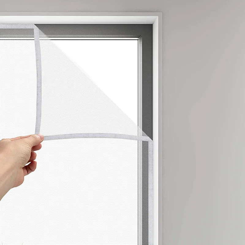 Anti Fly Mosquito Net DIY Self-Adhesive Fly Mosquito Window Net Mesh Mosquito Insect Bug Net Curtains for Windows 2