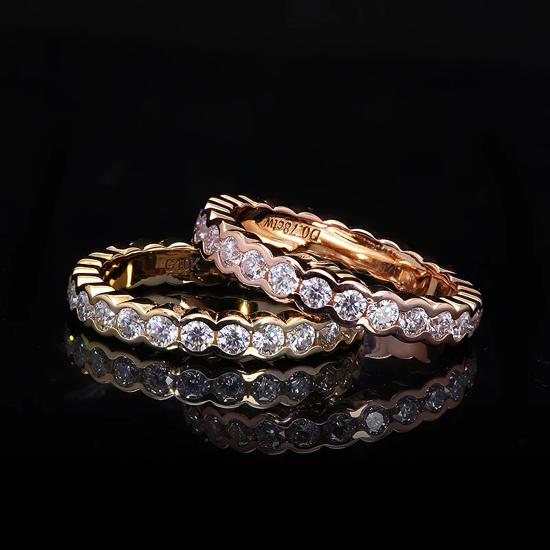 Bracelet de fiançailles diamant taille ronde créé en laboratoire 0,65