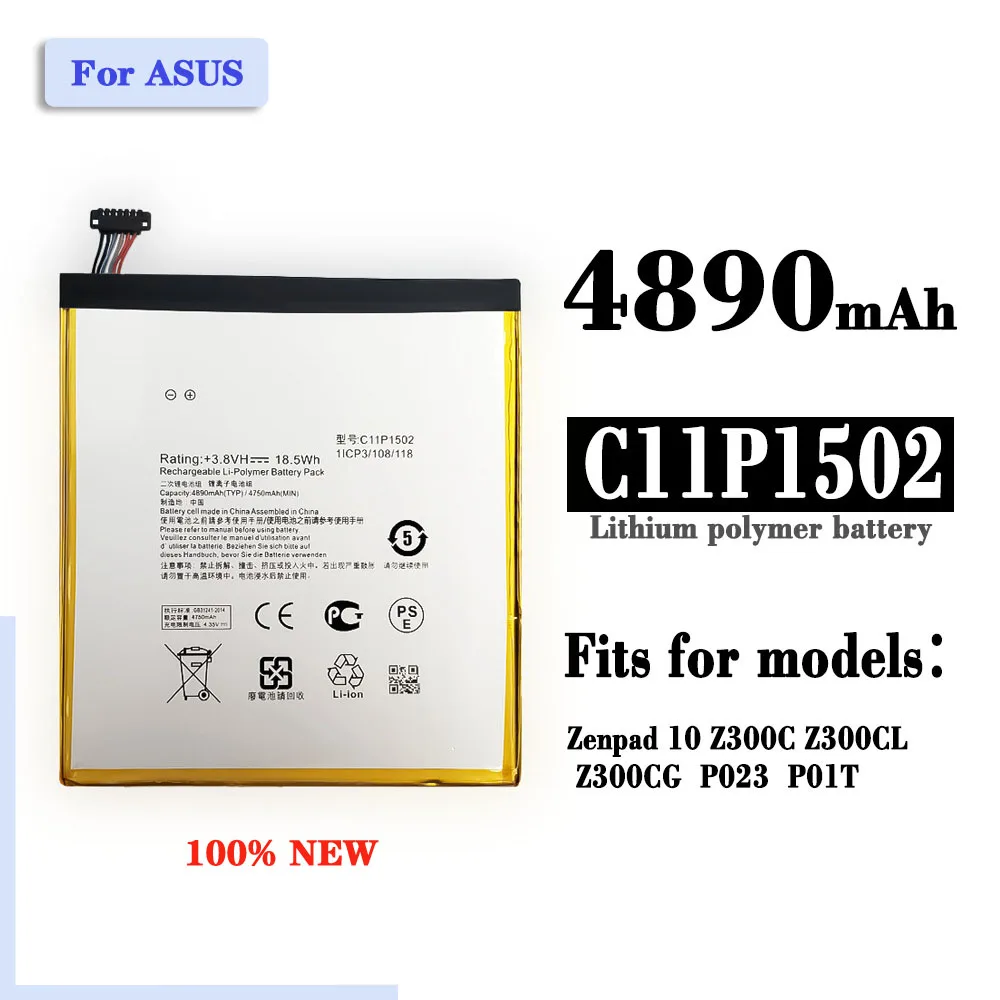 Batteria Di Ricambio Di Alta Qualità Per Asus P023 Asus Zenpad 10 Batteria Z300C P01T Tablet C11P1502 Nuova Batteria Al Litio