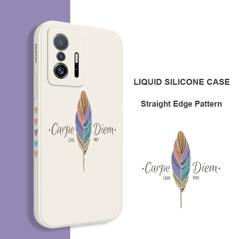 Feather Love Silicone Phone Case - Elegant & Protective Cover