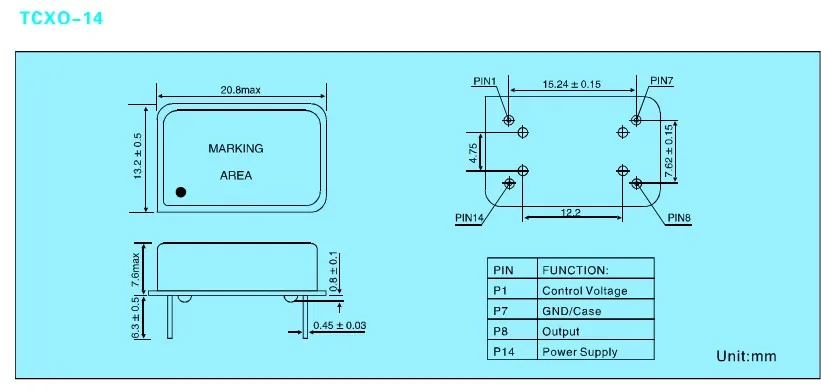 TCXO rectangular in-line temperature compensation crystal 50M 50MHZ 50.000MHZ CMOS square wave 0.1ppm