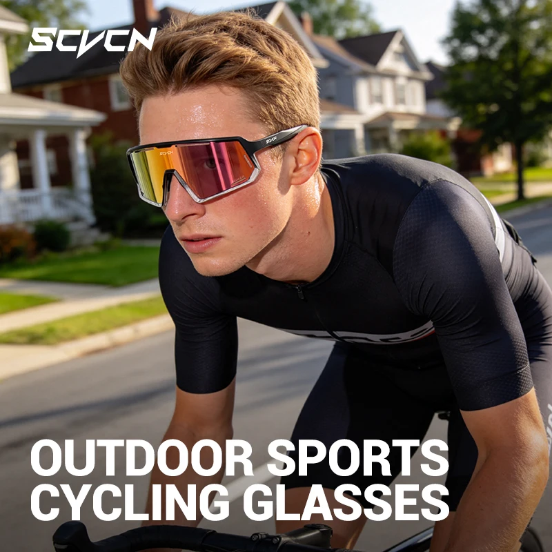 SCVCN 편광 하이킹 HD 선글라스 세련된 야외 스포츠 방풍 안경 낚시 사이클링 및 암벽 등반 MTB 선글라스